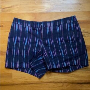Navy blue shorts with pattern. Size 8